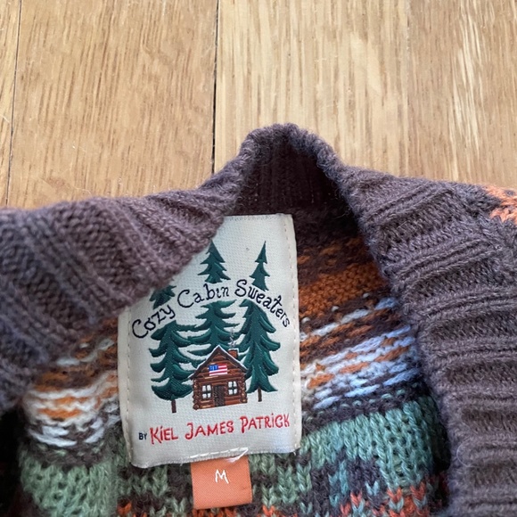 Kiel James Patrick Brown and Orange Pumpkin Sweater - Picture 6 of 9